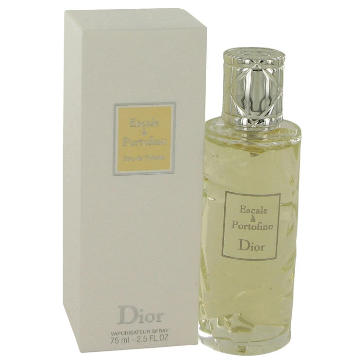 Escale a Portofino perfume bottle for women by Christian Dior — Serene citrus aromatic fragrance with Calabrian bergamot, Sicilian Petitgrain, Italian citron, orange blossom, almond blossom, cedarwood, and cypress notes