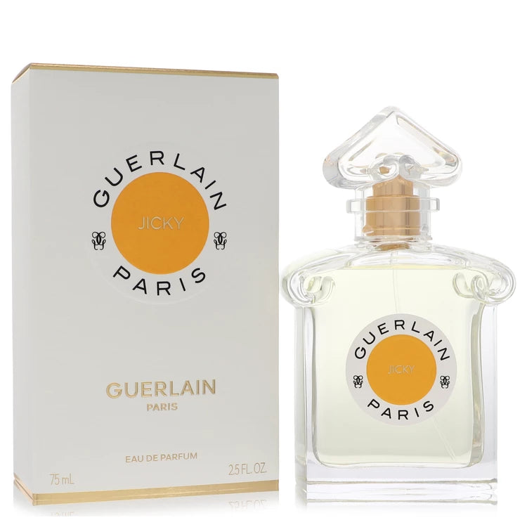 Jicky by Guerlain perfume bottle — aromatic fougere fragrance with lavender, bergamot, lemon, rosemary, vanilla, tonka bean, and amber
