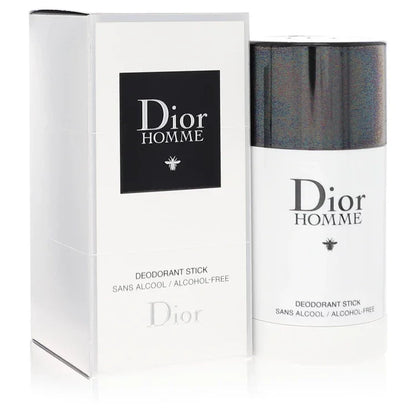 Dior Homme deodorant stick and packaging on a white background