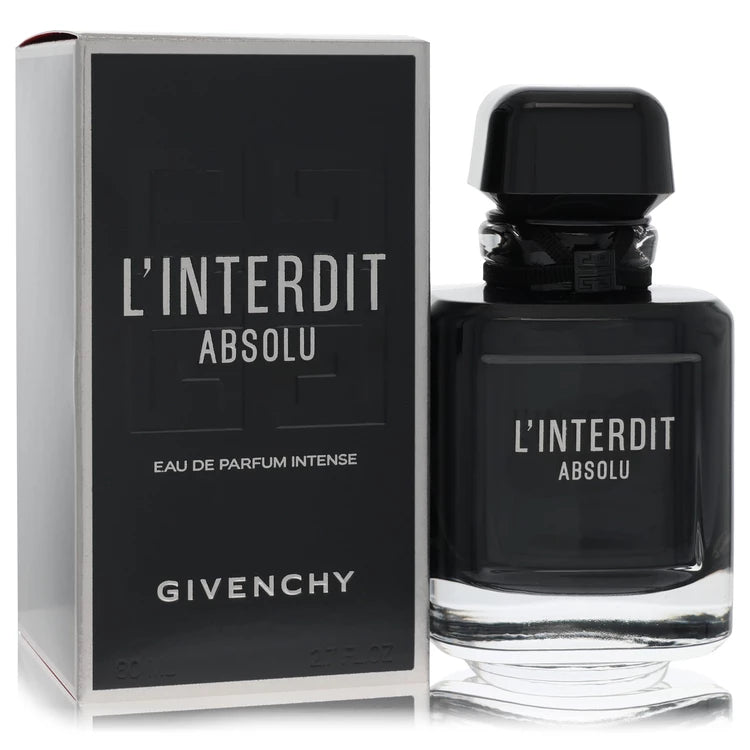 Givenchy L'Interdit Absolu perfume bottle and packaging on a white background