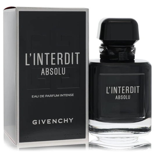 Givenchy L'Interdit Absolu perfume bottle and packaging on a white background