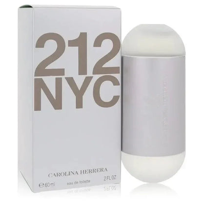 212 NYC eau de toilette spray for women with silver bottle and matching box, 60ml