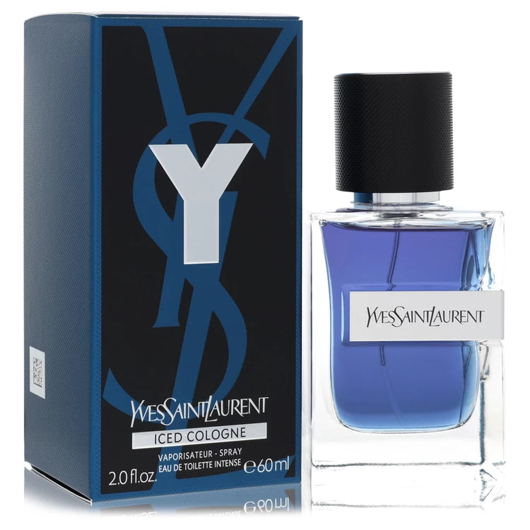 2.oz Yves Saint Laurent Y Iced Cologne bottle - Men's fresh citrus aromatic fragrance with bergamot, lemon, green notes, ambroxan, cedarwood, and musk