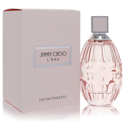 Jimmy Choo L'Eau perfume bottle and packaging on a white background