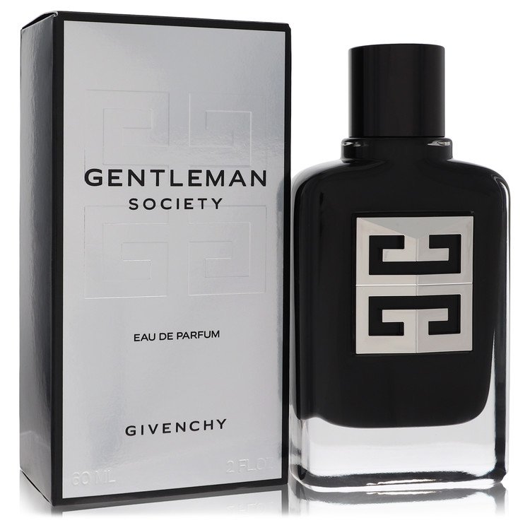 Givenchy Gentleman Society Eau de Parfum bottle and packaging on a white background