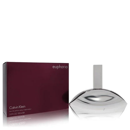 Calvin Klein Euphoria perfume bottle and packaging on a white background