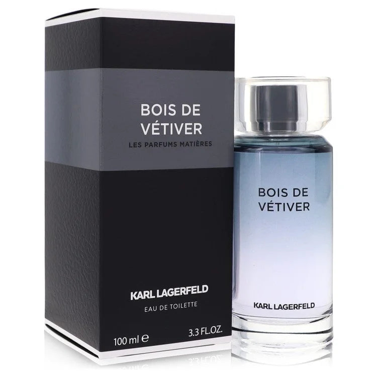 Karl Lagerfeld Bois de Vetiver cologne bottle for men by Karl Lagerfeld — Fresh woody aromatic fragrance with blood orange, pink grapefruit, mint, vetiver, rose, geranium, ambroxan, musk, and patchouli notes