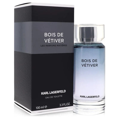 Karl Lagerfeld Bois de Vetiver cologne bottle for men by Karl Lagerfeld — Fresh woody aromatic fragrance with blood orange, pink grapefruit, mint, vetiver, rose, geranium, ambroxan, musk, and patchouli notes