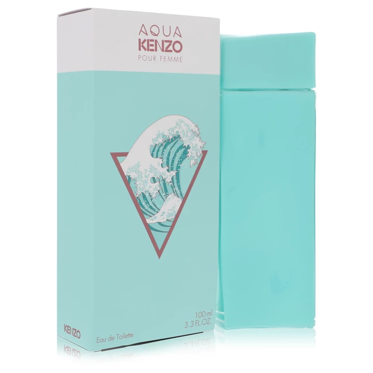 Kenzo Aqua Kenzo Pour Femme Eau de Toilette bottle with mandarin, raspberry leaf, magnolia, apple, vetiver and sandalwood