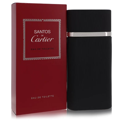 Santos de Cartier men's EDT bottle showing woody oriental notes lavender basil juniper clary sage vetiver patchouli sandalwood amber
