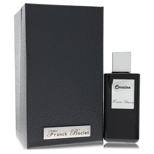 Franck Boclet Cocaïne Cologne bottle — provocative floral spicy fragrance with tobacco, caramel, raspberry, tuberose, orchid, vanilla, and incense.