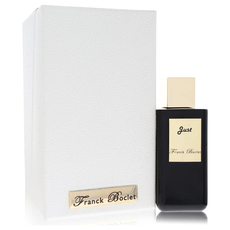 Franck Boclet Just Cologne bottle — fresh woody spicy fragrance with grapefruit, bergamot, mint, lavender, cardamom, ginger, vetiver, and cedar.