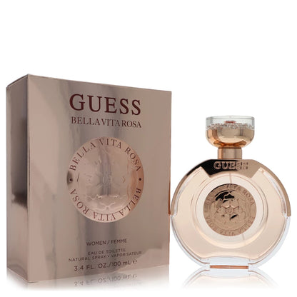 Guess Bella Vita Rosa Perfume bottle — floral fruity Eau de Toilette with quince, Italian lemon, jasmine, musk and sandalwood.