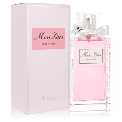 Miss Dior Rose N'Roses Eau de Toilette bottle — women's floral fragrance with Grasse rose, Damask rose, bergamot, geranium and white musk
