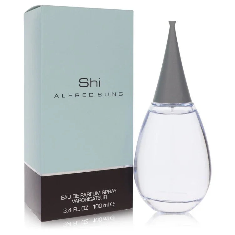 Alfred Sung Shi Eau de Parfum bottle — floral citrus aquatic women's fragrance with water lily, rice leaf, mandarin orange, orange blossom, and musk