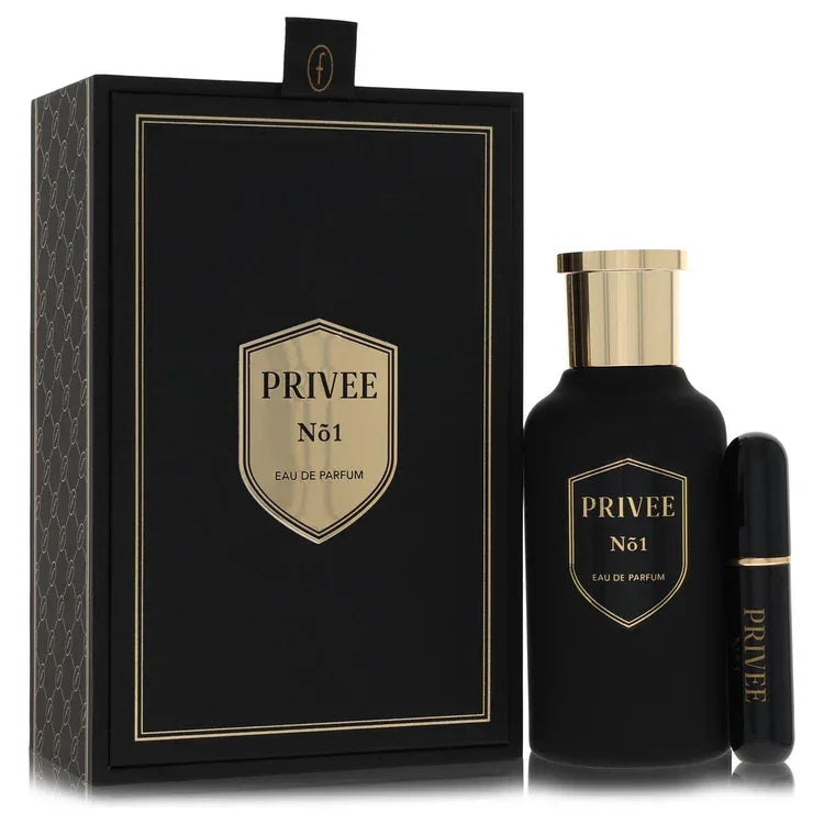 PRIVEE No.1 perfume bottle and packaging on a white background