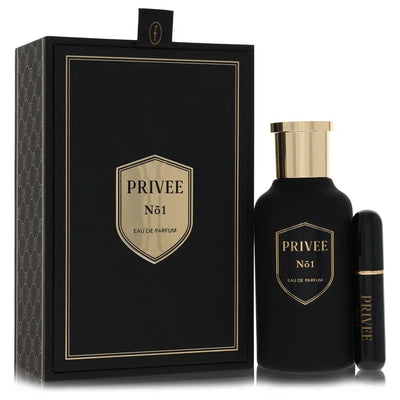 PRIVEE No.1 perfume bottle and packaging on a white background