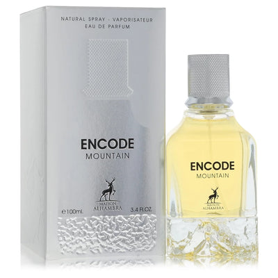 Maison Alhambra Encode Mountain Perfume bottle with grapefruit, violet, lavender, clary sage, patchouli, cedarwood and amber