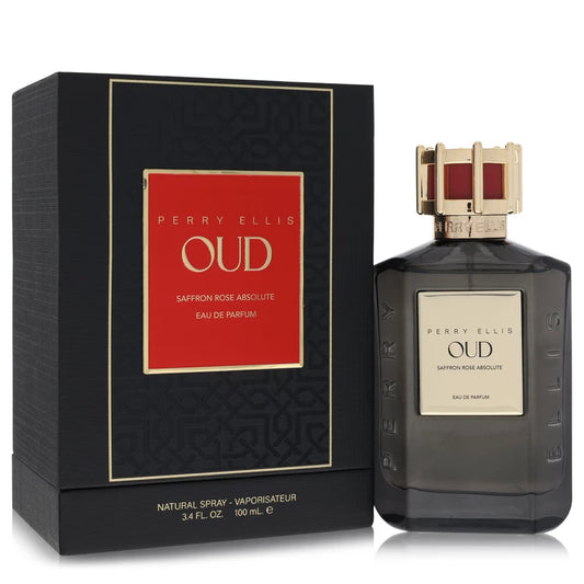 Perry Ellis Oud Saffron Rose Absolute bottle - oriental floral fragrance with saffron, rose absolute, oud, and musk
