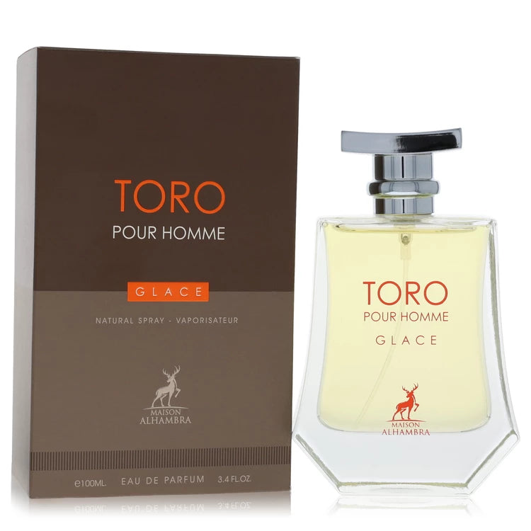Maison Alhambra Toro Glace Cologne bottle — fresh aromatic woody fragrance with bergamot, mint, icy aldehydes, and cedarwood.
