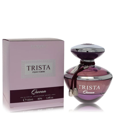 Dumont Trista Queen perfume bottle with lemon, mandarin, marine notes, violet, jasmine, oakmoss, musk, vanilla and woods