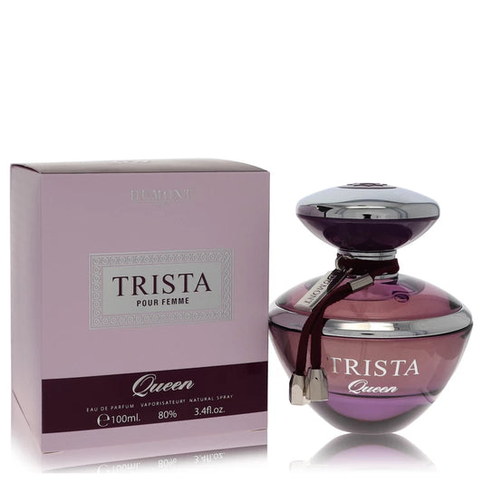 Dumont Trista Queen perfume bottle with lemon, mandarin, marine notes, violet, jasmine, oakmoss, musk, vanilla and woods