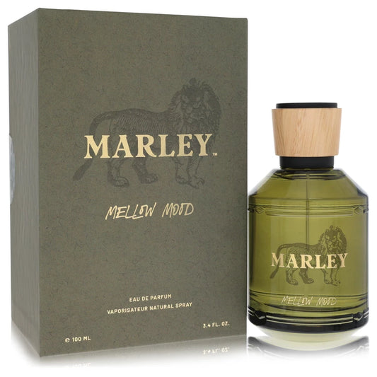 Marley Mellow Mood Eau de Parfum comforting design bottle — luxury unisex aromatic woody fragrance featuring unique notes of relaxing lavender and patchouli woods