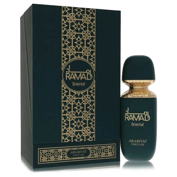 Ramad Oriental perfume bottle and packaging on a white background