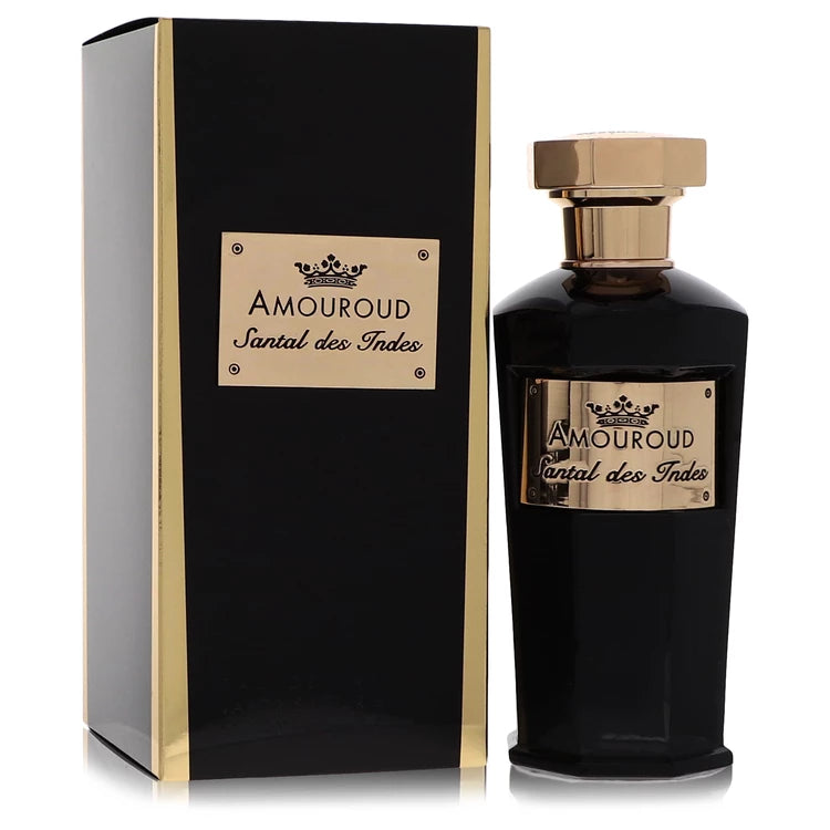 Amouroud Santal des Indes perfume bottle and packaging on a white background