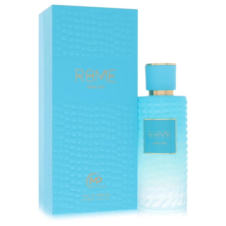 Bharara Rome Imagine Eau de Parfum bottle — woody floral oriental fragrance with bergamot, lemon, mandarin, jasmine, rose, lavender, cedarwood, musk, and sandalwood notes.