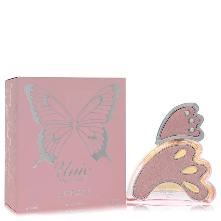 Khalis Unic Luxury Collection Perfume bottle with bergamot, lemon, neroli, rose, jasmine, lavender, sandalwood, musk, and amber
