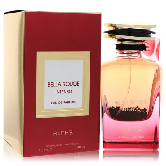 Bella Rouge Intenso Eau de Parfum bottle and packaging on a white background