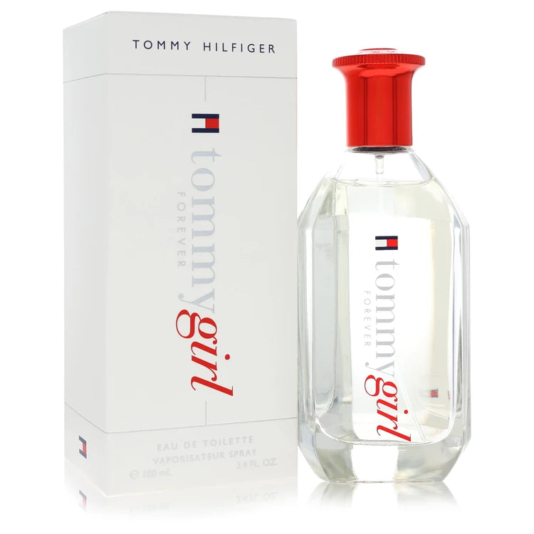 Tommy Hilfiger Tommy Girl perfume bottle and packaging on a white background