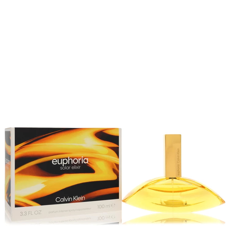 3.3 oz Calvin Klein Euphoria Solar Elixir Parfum Intense bottle - women's ambery fruity fragrance with mango, golden orchid, and vanilla