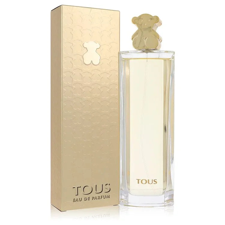 Tous Gold Perfume bottle by Tous — white floral woody powdery musky Eau de Parfum with Brazilian rosewood, red currant leaf, gardenia, orange blossom, peony, rose, iris, Moroccan cedar and white musk