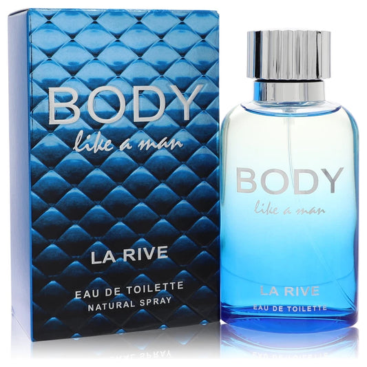 La Rive Body Like A Man Cologne bottle — Woody Aromatic men's fragrance with apple, bergamot, lavender, and cedarwood notes