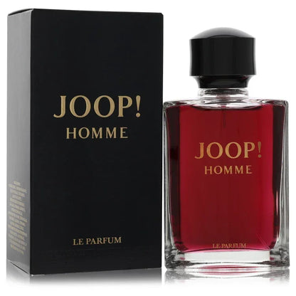 Joop Homme Le Parfum bottle with lavender, powdery iris, praline, vanilla and tonka bean notes
