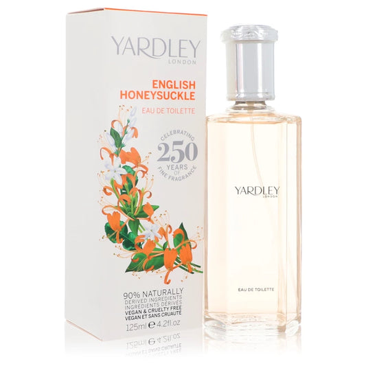Yardley English Honeysuckle perfume bottle for women — Fresh floral fragrance with bergamot, honey, honeysuckle, jasmine, musk, and sandalwood notes