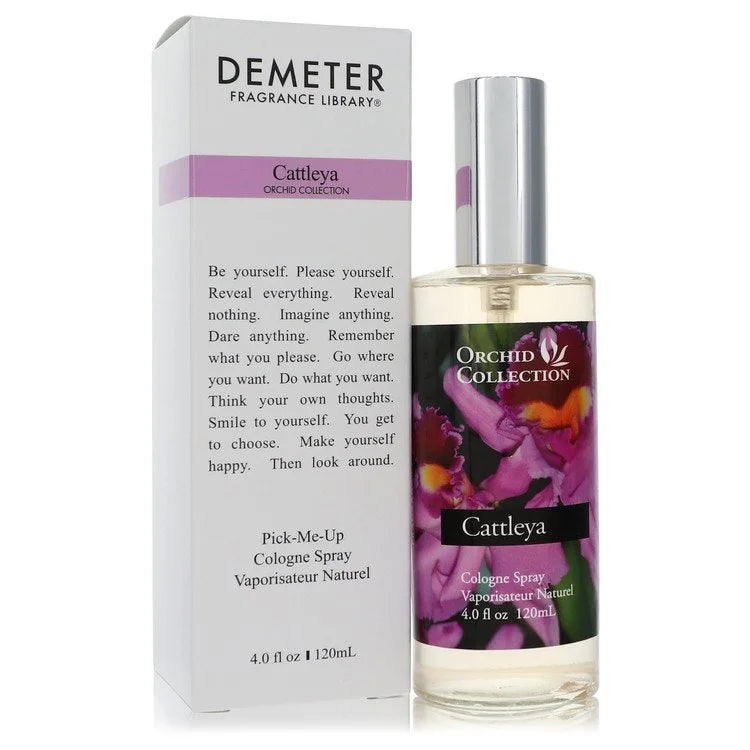 Demeter Cattleya Orchid perfume bottle — floral fragrance with a citrusy top note, creamy orchid accord, and patchouli
