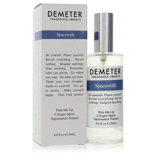 Demeter Fragrance Library Spacewalk cologne spray bottle and packaging on a white background