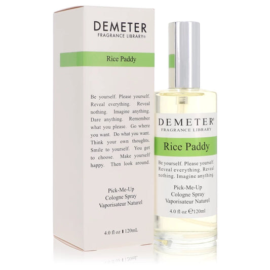 Demeter Rice Paddy cologne showing green fresh notes fresh cut grass green notes ozone earthy rice cotton
