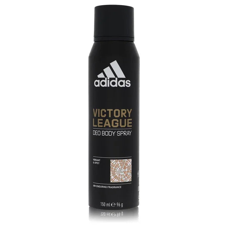 Adidas Victory League Cologne bottle — woody aromatic fragrance with bergamot, basil, lavender, pear, cinnamon, cedarwood, vanilla and musk