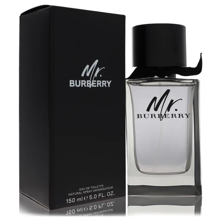 Mr Burberry Cologne bottle — woody aromatic men's fragrance with grapefruit, mint, lavender and vetiver.