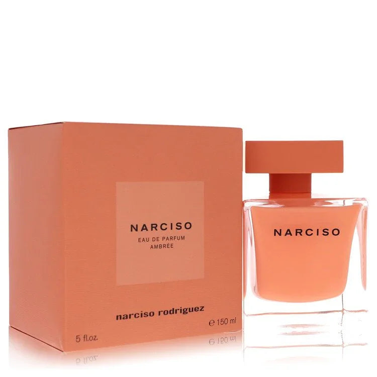 Narciso Rodriguez perfume bottle and packaging on a white background