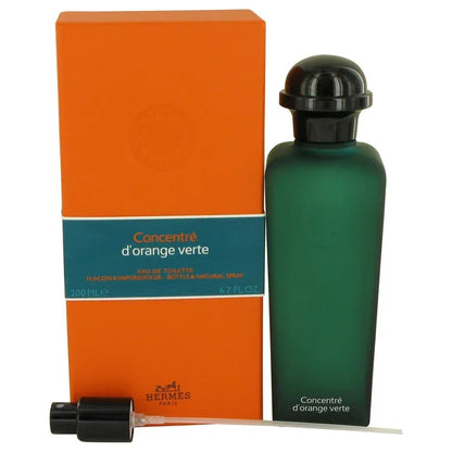 Hermes perfume bottle and packaging on a white background