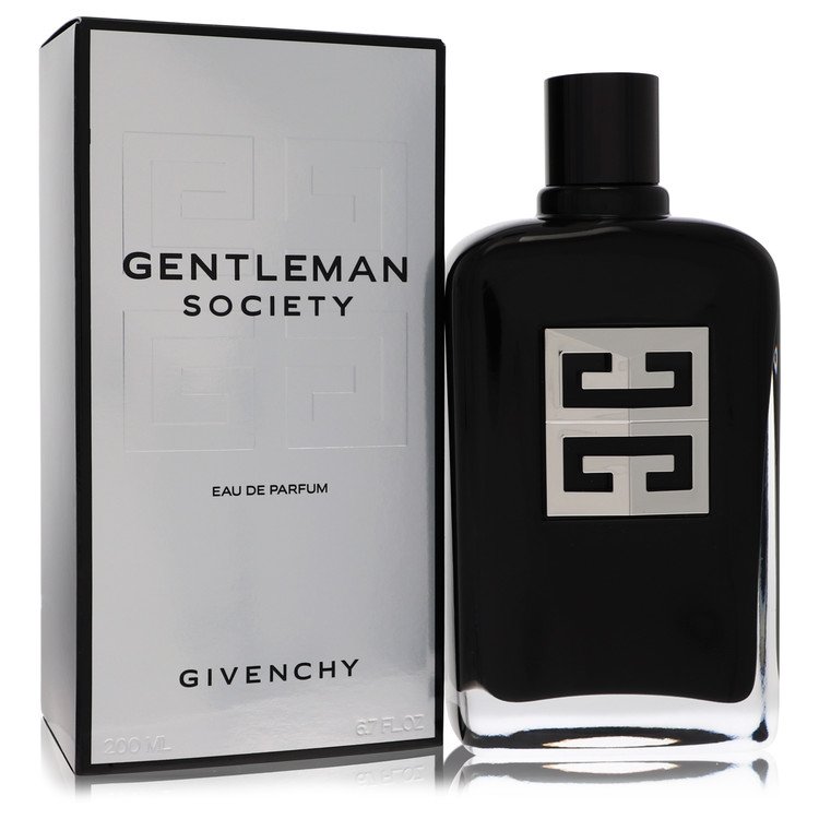Givenchy Gentleman Society Eau de Parfum bottle and packaging on a white background