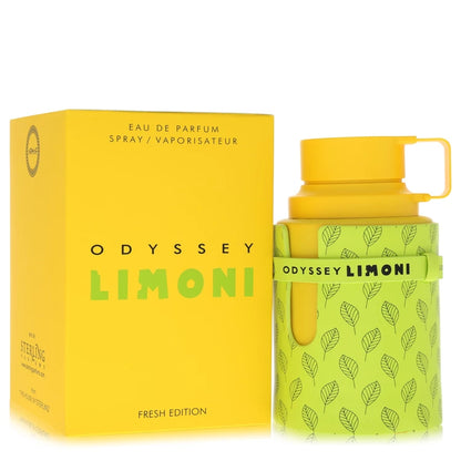 Odyssey Limoni perfume bottle and packaging on a white background