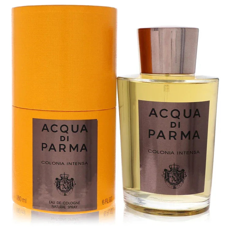 Acqua Di Parma Colonia Intensa Cologne bottle — elegant citrus woody men fragrance with bergamot, lemon, ginger, myrtle, cedarwood, and benzoin.