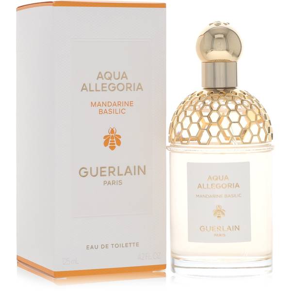 Guerlain Aqua Allegoria Mandarine Basilic bottle - citrus aromatic fragrance with Italian mandarin, bergamot, basil, and white musk