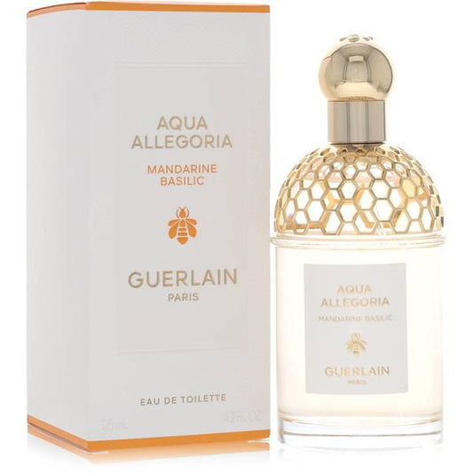Guerlain Aqua Allegoria Mandarine Basilic bottle - citrus aromatic fragrance with Italian mandarin, bergamot, basil, and white musk
